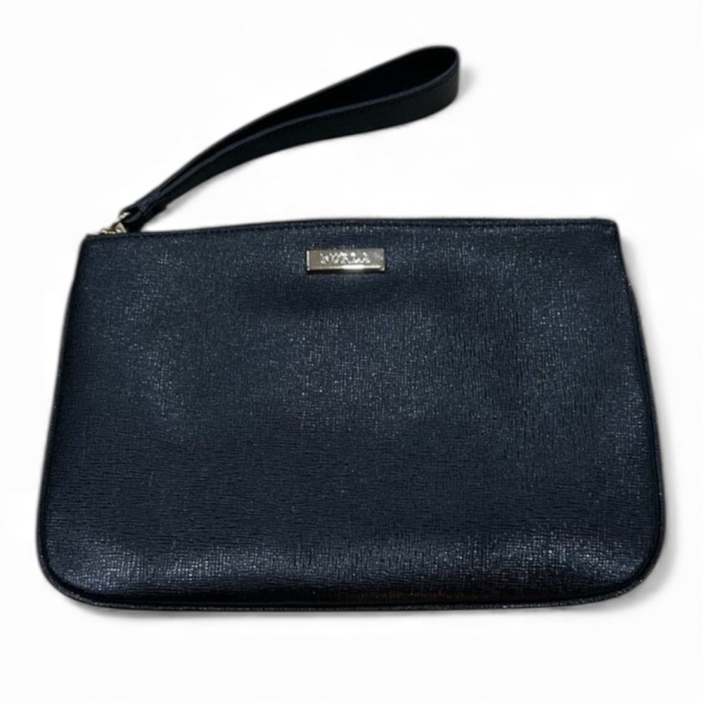 Furla Black Leather Joli wristlet New with tag